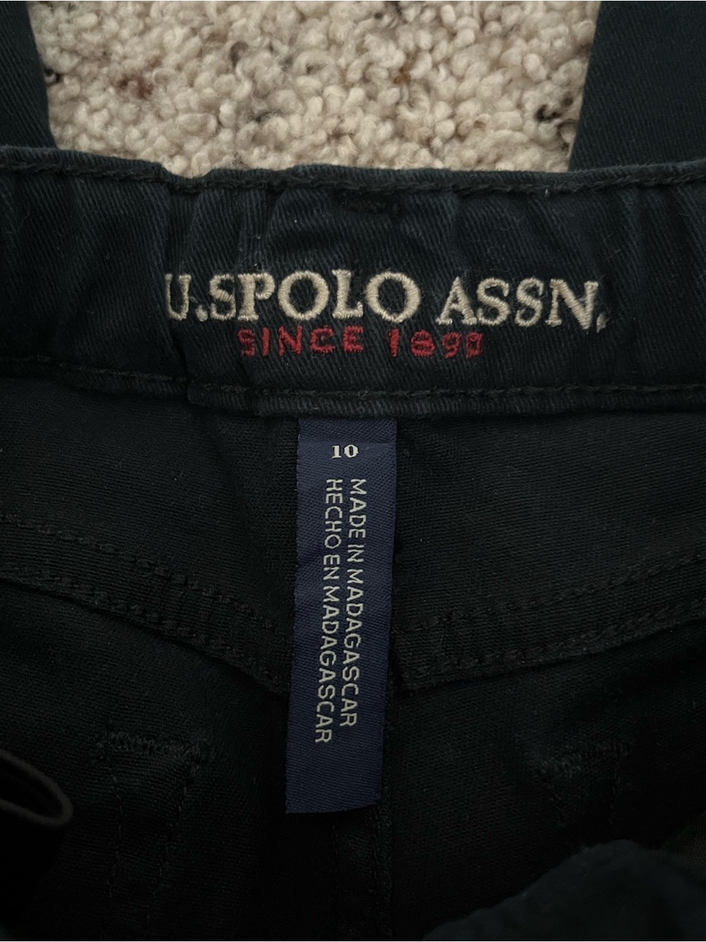 U.S. Polo Assn. Boys Black Slim Straight Denim Jeans Size 10 - Picture 5 of 5